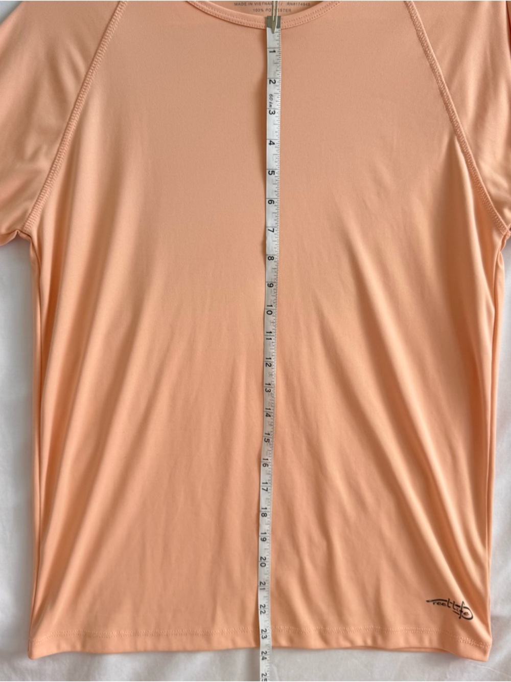 Reel Life Ladies UV Long Sleeve Tee Peach Parfait Size L - Picture 8 of 12